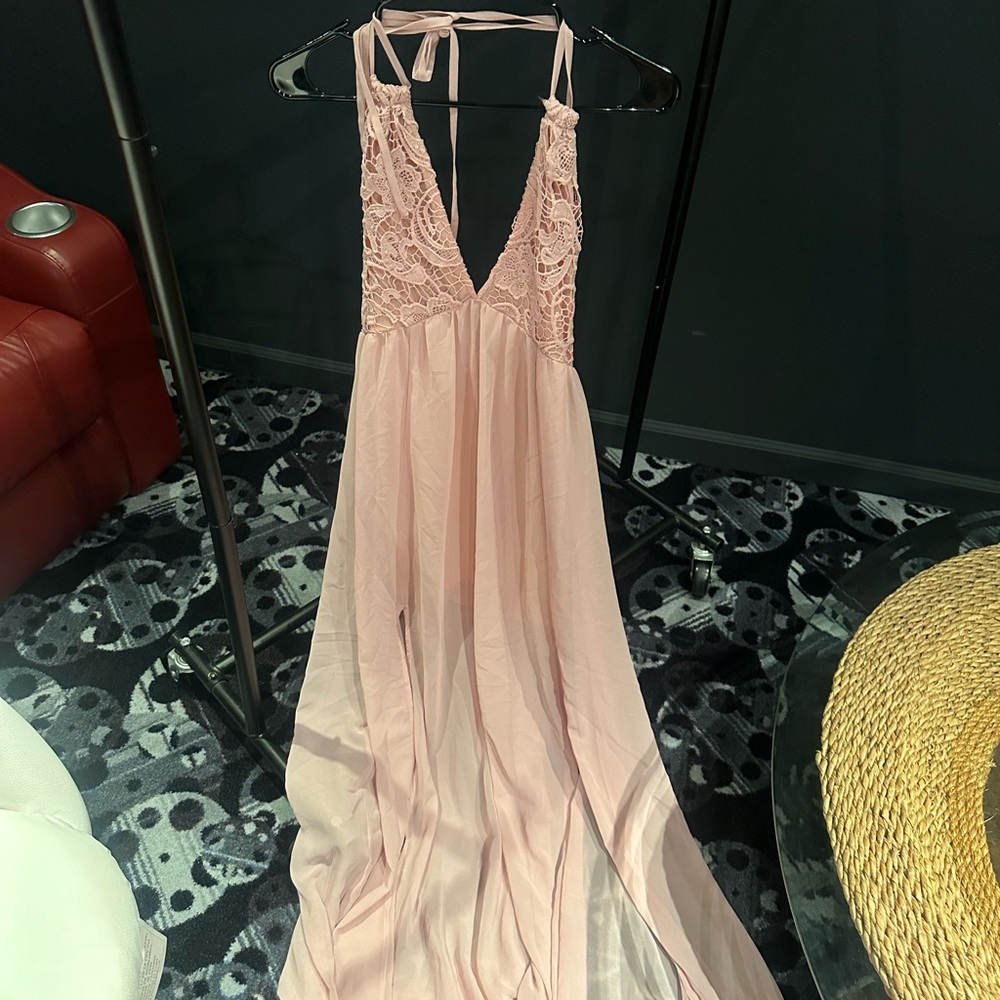Xtaren Pink Embellished Gown